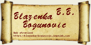 Blaženka Bogunović vizit kartica